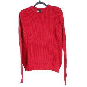 Robert Bruce VTG Sweater L Mens Red Knit Grandpacore Crewneck USA Winter Casual